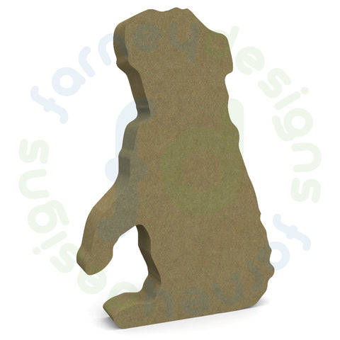 English Bulldog (begging) in 18mm MDF - Free Standing - Style 1