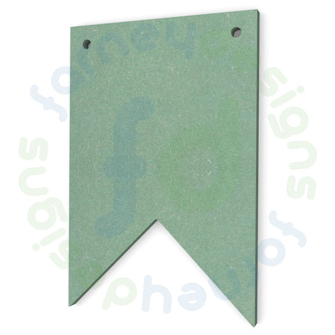 Bunting Flag Shape in 6mm MDF Pack of Three - Style 1