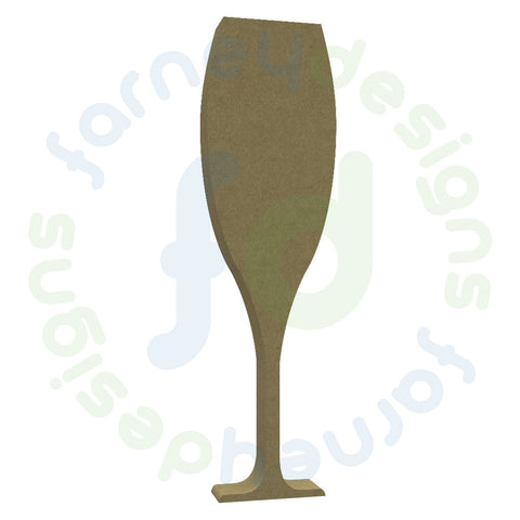 Champagne Flute Glass in 18mm MDF - Free Standing