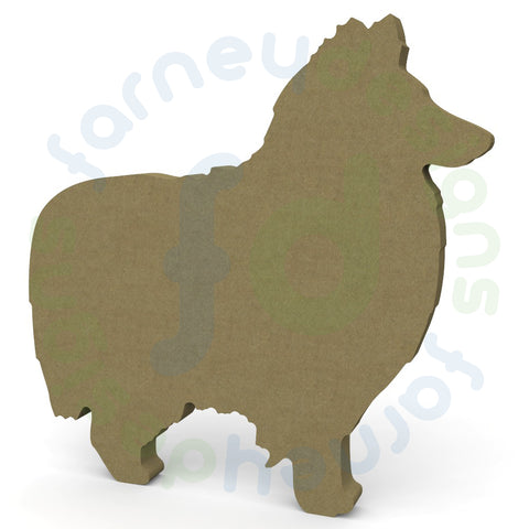 Collie Dog in 18mm MDF - Free Standing