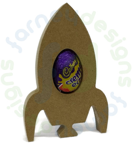 Easter Rocket Shape with Egg Holder Cutout