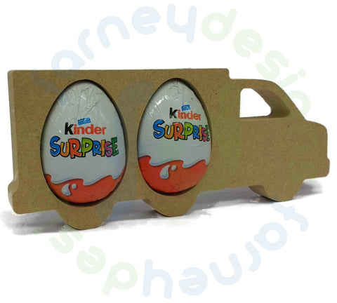Easter Van Shape with Two Egg Holder Cutouts