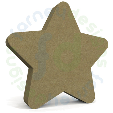 Five Pointed Star in 18mm MDF - Free Standing - Style 4