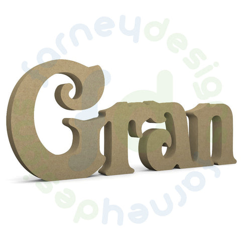 Gran Victorian 18mm Free Standing Joined Word