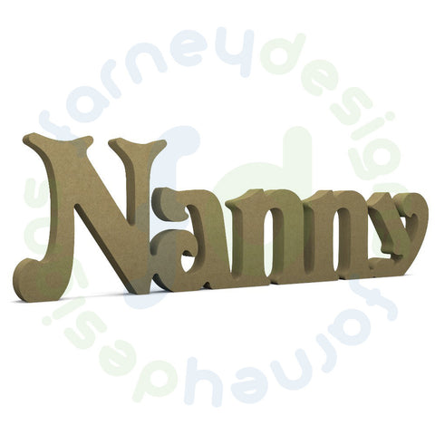 Nanny Victorian 18mm Free Standing Joined Word