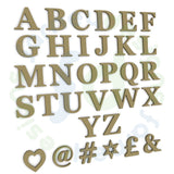 Georgia Bold 18mm Non-Free Standing Capital Letters