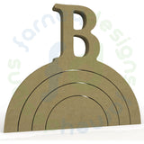 Letter on Top Stackable Rainbow in 18mm MDF -  (Stacking Stackers)