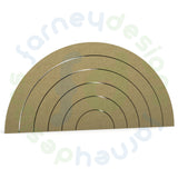 Stackable (Stacking Stackers) Rainbow in 18mm MDF - Free Standing - 3, 4, 5, 6 or 7 Segment