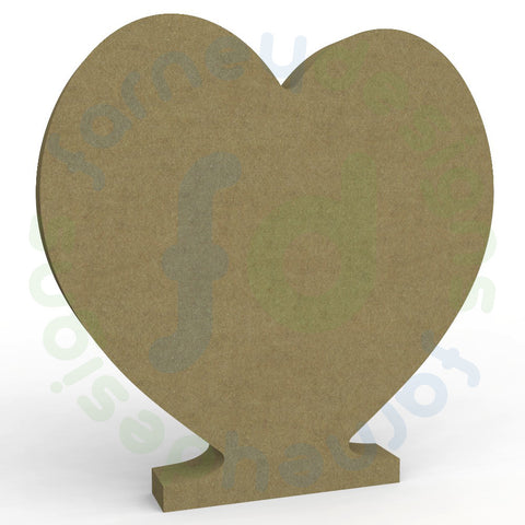 Solid Heart Shape with Base in 18mm MDF - Free Standing