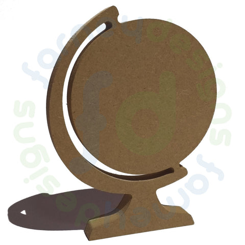 Globe in 18mm MDF - Free Standing - Optional Engraving