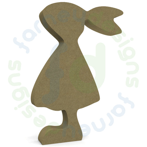 Girl Rabbit Shape in 18mm MDF