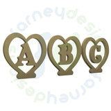 Belshaw 18mm Initial in a Free Standing Heart Frame