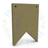 Bunting Flag Shape in 18mm MDF - Free Standing - Optional Holes - Style 1