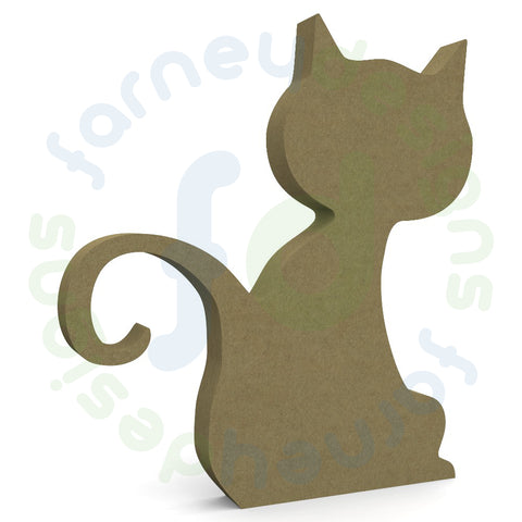 Cat in 18mm MDF - Free Standing - Style 1