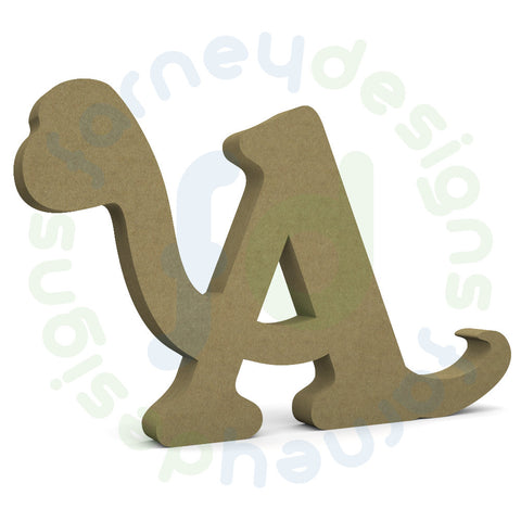Dinosaur and Belshaw Font Letters and Numbers in 18mm MDF - Free Standing
