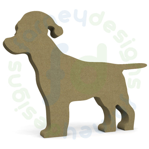 Labrador with Christmas Hat in 18mm MDF - Free Standing - Style 1
