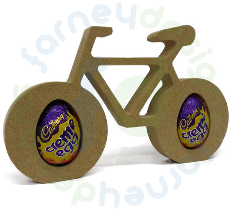 Easter Bicycle Shape with Two Egg Holder Cutouts