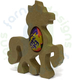 Easter Horse Shape with Egg Holder Cutout