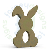 Easter Rabbit with Optional Egg Holder Cutout and Optional Bow - Style 7
