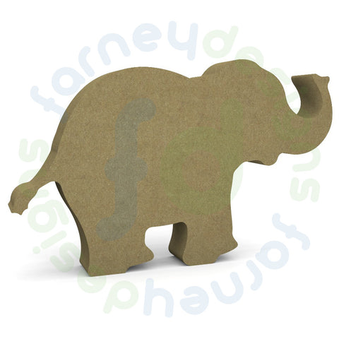 Elephant in 18mm MDF - Free Standing - Style 1 - Optional Engraving