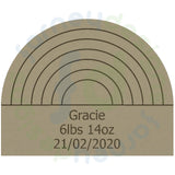 Rainbow with area for engraving - Free Standing