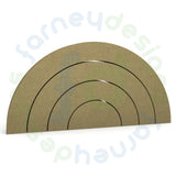 Stackable (Stacking Stackers) Rainbow in 18mm MDF - Free Standing - 3, 4, 5, 6 or 7 Segment
