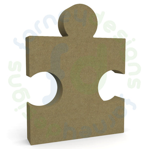 Free Standing Jigsaw Shape in 18mm MDF  - Style 2 - Optional Engraving