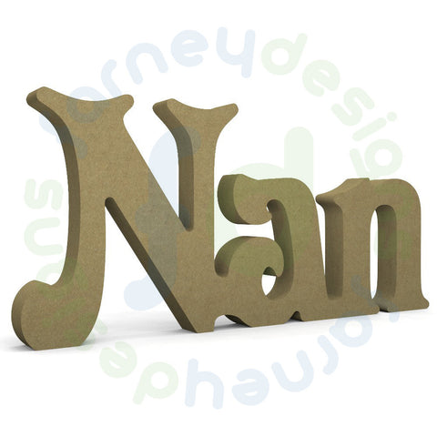 Nan Victorian 18mm Free Standing Joined Word