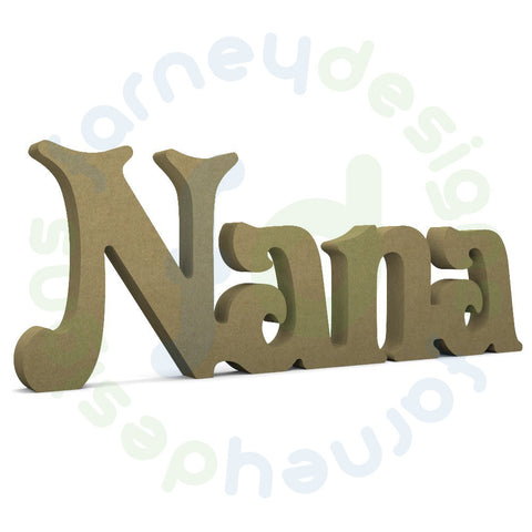 Nana Victorian 18mm Free Standing Joined Word