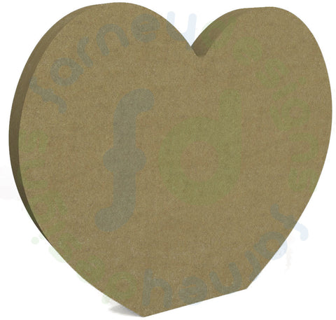 Heart Shape with Flat Bottom in 18mm MDF - Free Standing