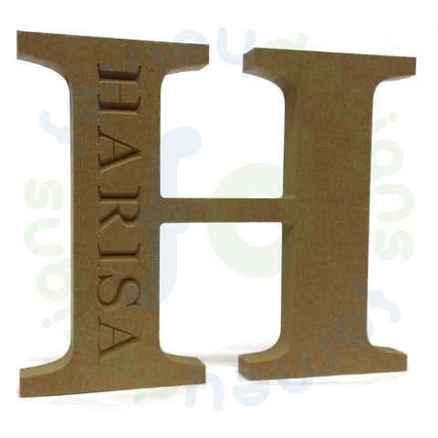 Georgia Bold Engraved 18mm Free Standing Capital Letters