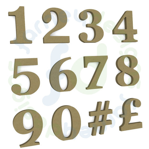 Standing Numbers Georgia Bold 18mm Free Standing Numbers – Farney Designs
