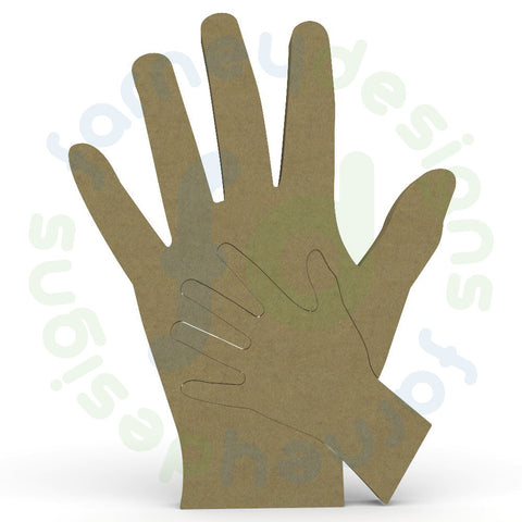 Hand in hand in 18mm MDF - Free Standing
