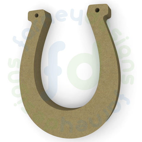 Horseshoe in 18mm MDF - With Hanging Holes - Style 1