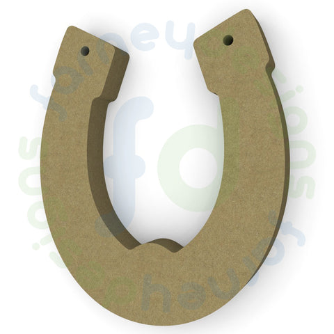 Horseshoe in 18mm MDF - With Hanging Holes - Style 2