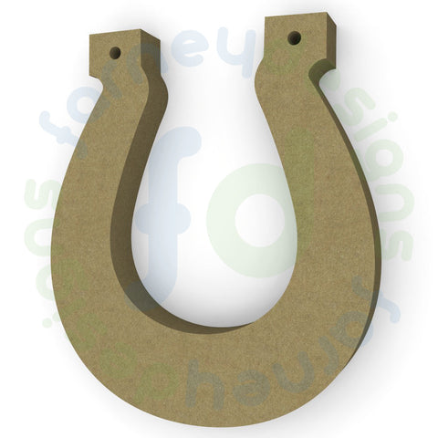Horseshoe in 18mm MDF - With Hanging Holes - Style 3
