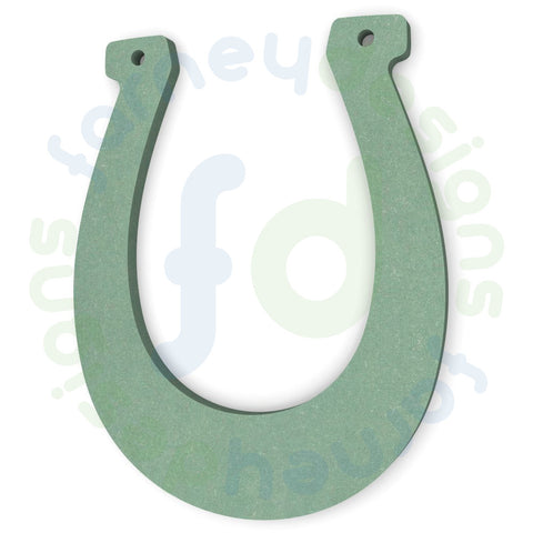 Horseshoe in 6mm MDF - With Optional Hanging Holes - Style 1