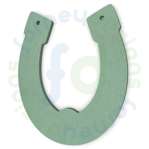 Horseshoe in 6mm MDF - With Optional Hanging Holes - Style 2