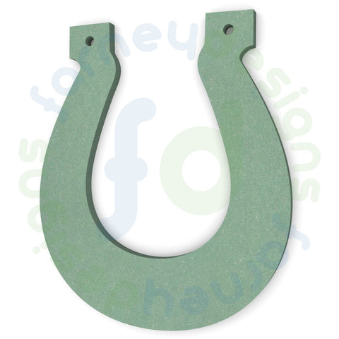 Horseshoe in 6mm MDF - With Optional Hanging Holes - Style 3
