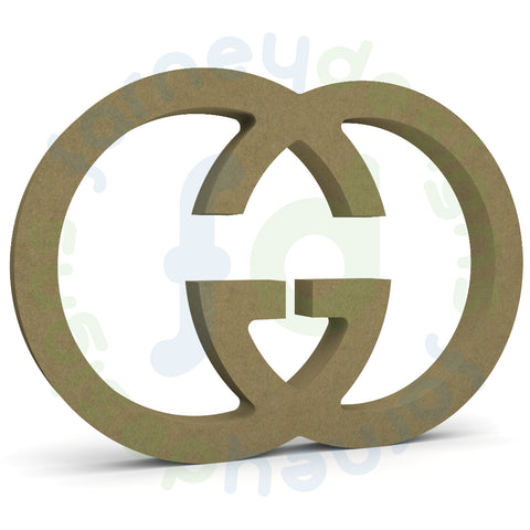 Intertwined G Symbol in 18mm MDF - Free Standing
