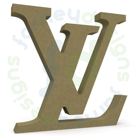 Intertwined LV Symbol in 18mm MDF - Free Standing