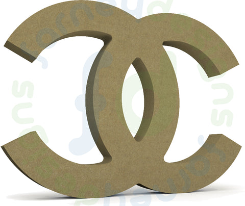 Intertwined C Symbol in 18mm MDF - Free Standing
