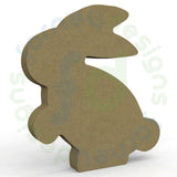 Rabbit (Bunny)  in 18mm MDF - Free Standing - Style 1 - Optional Engraving
