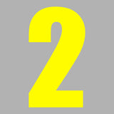 Race Numbers in Fluorescent Yellow Vinyl