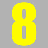 Race Numbers in Fluorescent Yellow Vinyl
