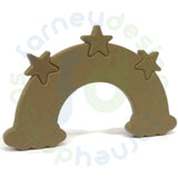 Rainbow with Clouds and Stars (1, 2 or 3) in 18mm MDF - Free Standing