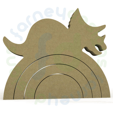Dinosaur Stackable Rainbow in 18mm MDF - Style 2 - (Stacking Stackers)