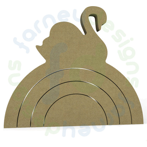Swan Stackable Rainbow in 18mm MDF - (Stacking Stackers)