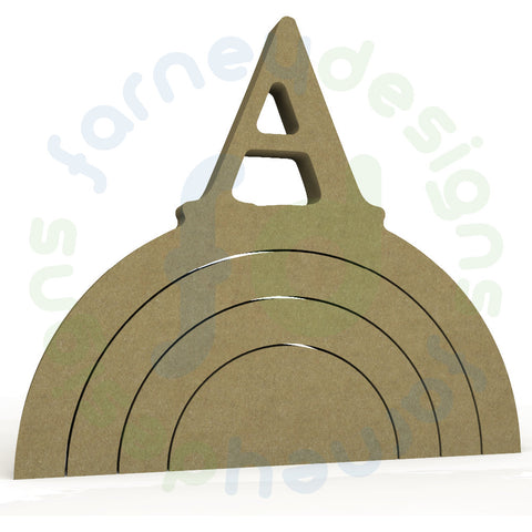 Letter on Top Stackable Rainbow in 18mm MDF -  (Stacking Stackers)