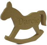 Free Standing Rocking Horse Shape in 18mm MDF with Engraved Name/Word
